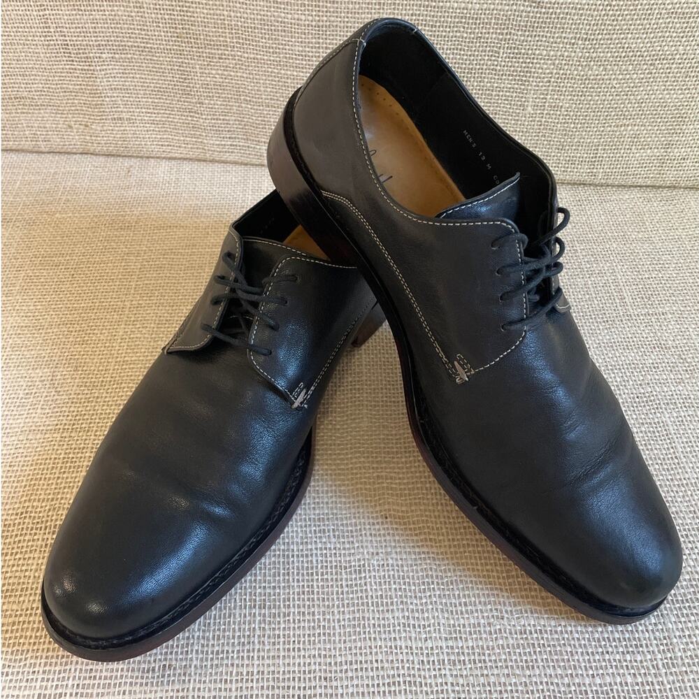 Cole Haan Classic American all Leather Derby Oxford Black Tie-Ups, Men's‎ 13 M